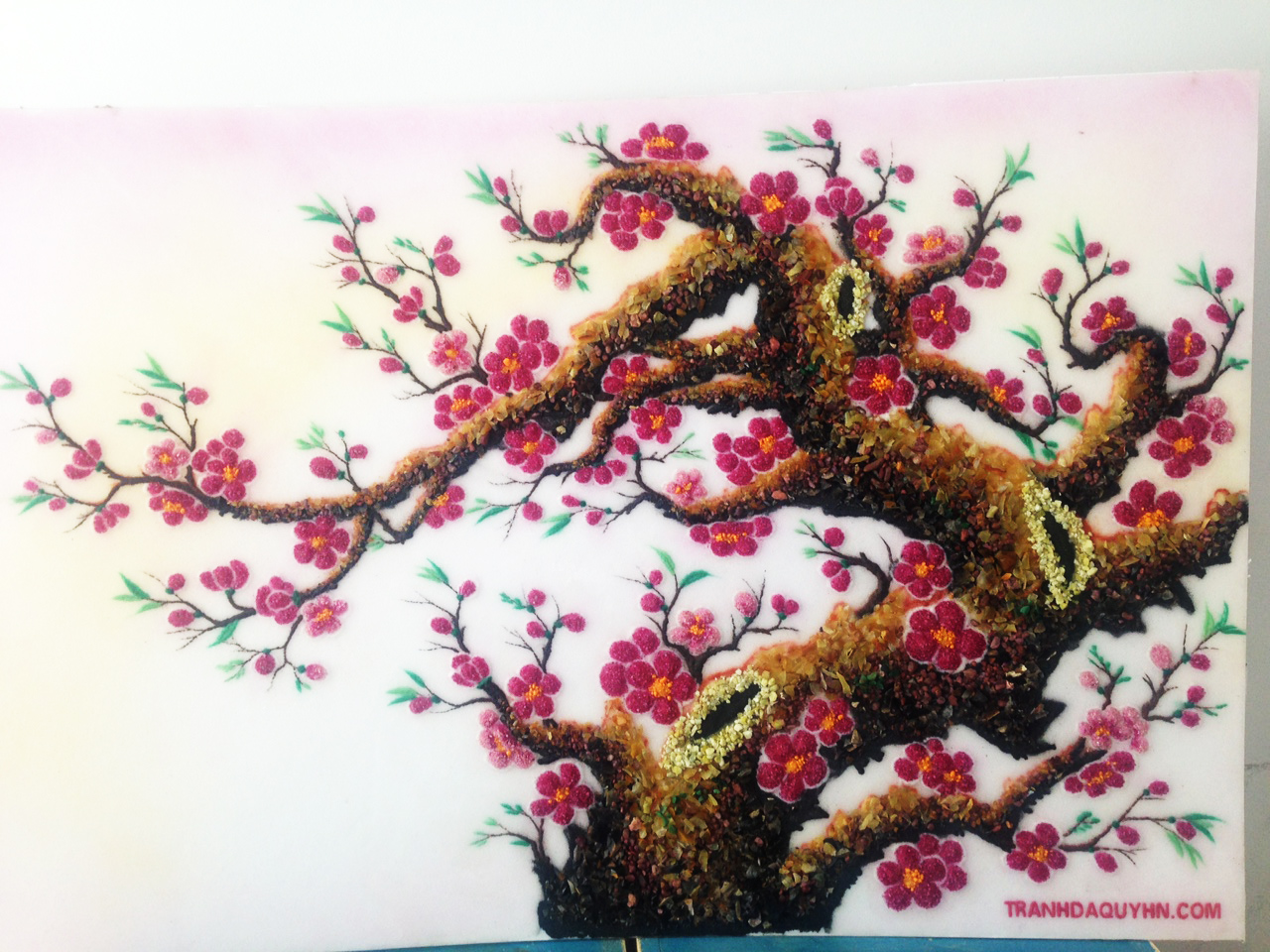 Tranh đá quý phong thủy - đào thế